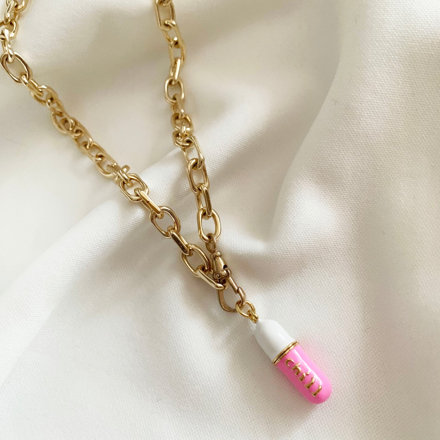 Gold Plated Necklace | Excludes Pill Charm