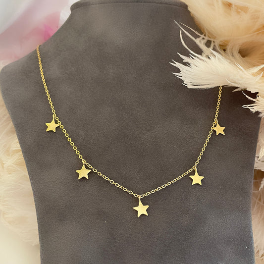 Stars - Gold Plated Fine Necklace
