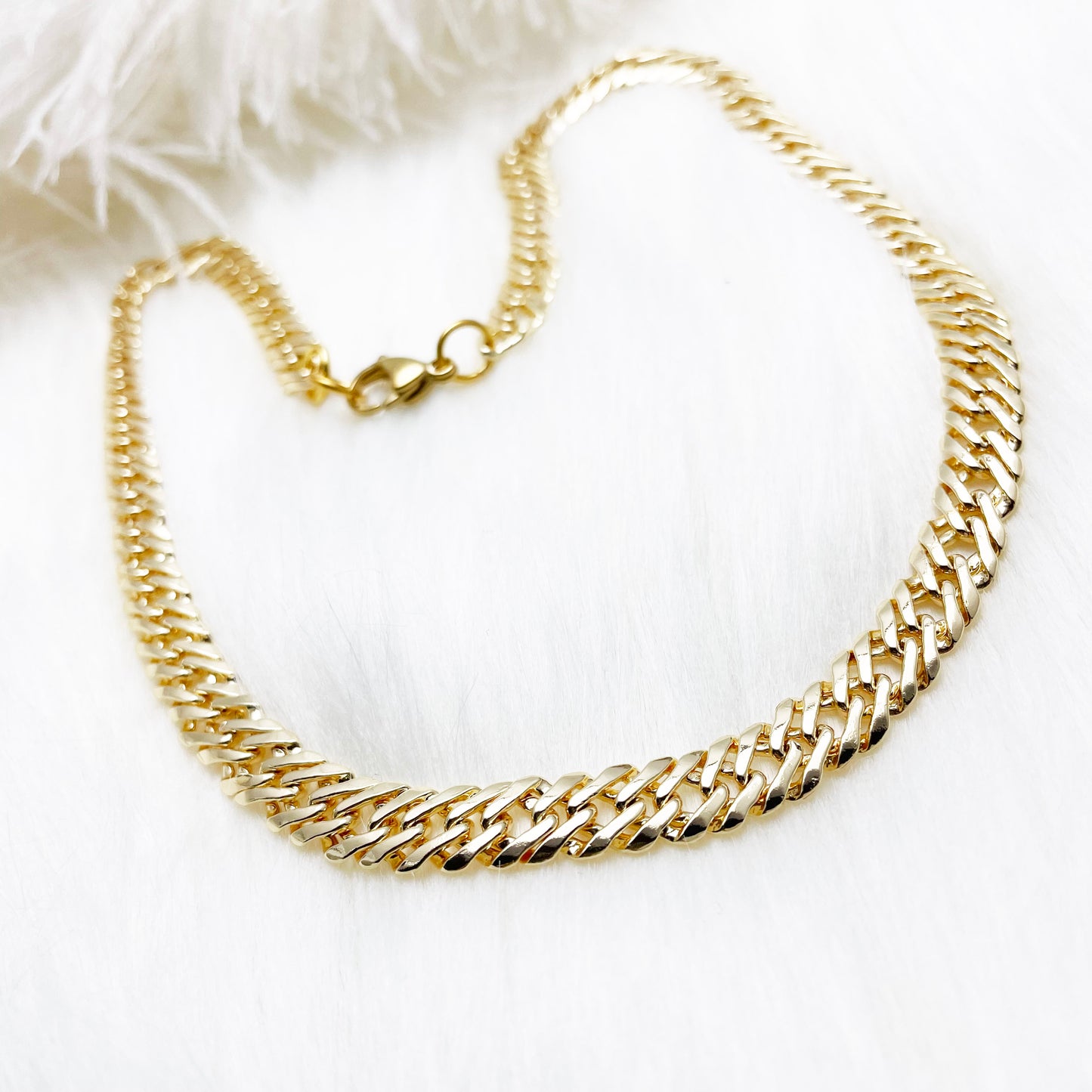 Fancy Curb - Gold Plated Necklace