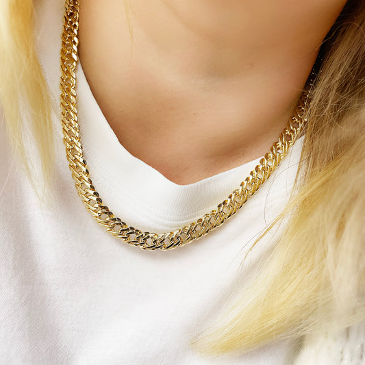 Fancy Curb - Gold Plated Necklace