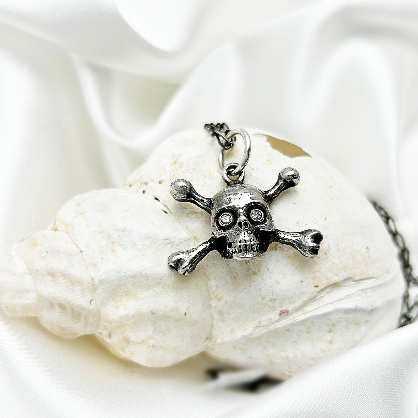 Skull & Crossbones Sterling Silver Necklace
