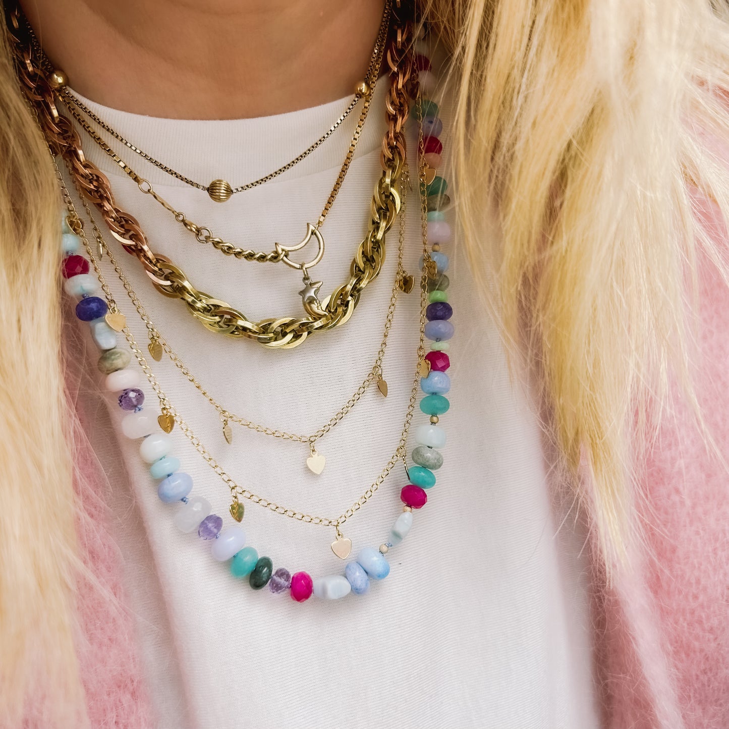 Antique Gold Filled Chunky Gold Necklace