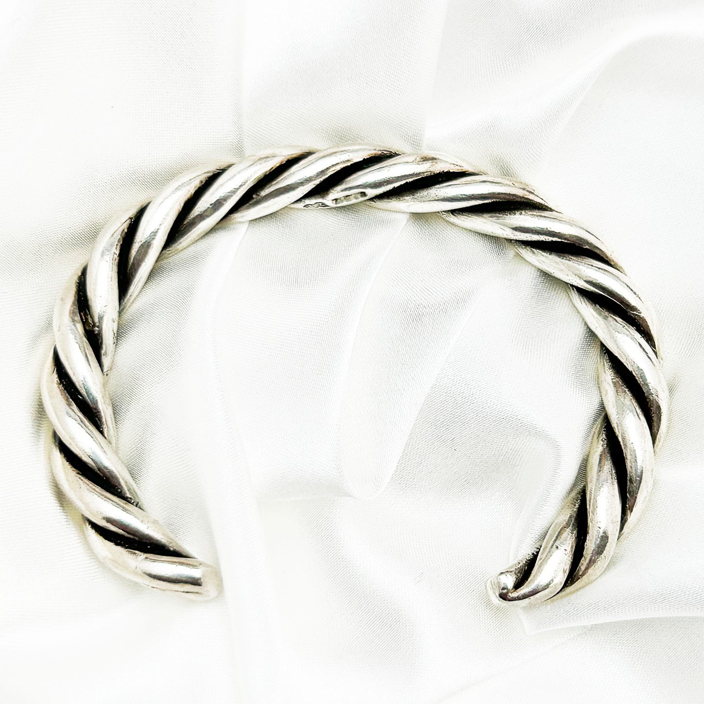 Vintage Twisted Sterling Silver Cuff (Solid)